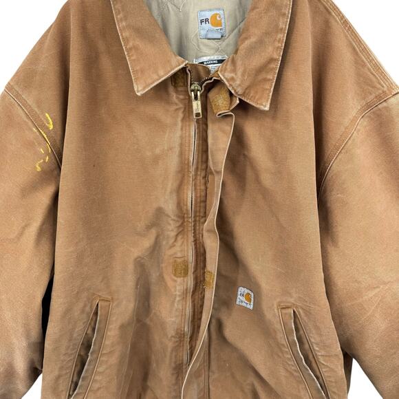 Carhartt FRJ195 Flame Resistant Quilt Lined Heavyweight Duck Bomber Jacket - Picture 7 of 15